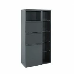 Badezimmer Seitenschrank Blaxin In Anthrazit Hochglanz