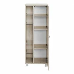 Badezimmer Seitenschrank In Buchefarben - Mabeca -Noricas-shop badezimmer seitenschrank in buchefarben haengend mabeca 02