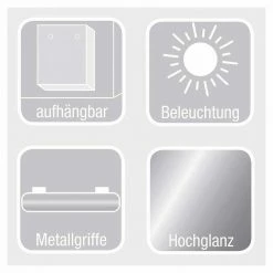 Badezimmer Vitrinenschrank Boisan Mit Schublade Und Klappe -Noricas-shop badezimmer vitrinenschrank schublade und klappe hochglanz weiss anthrazit boisan 05