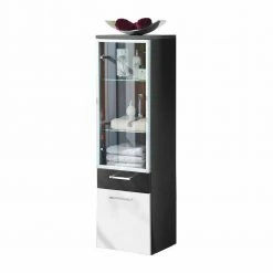 Badezimmer Vitrinenschrank Boisan Mit Schublade Und Klappe