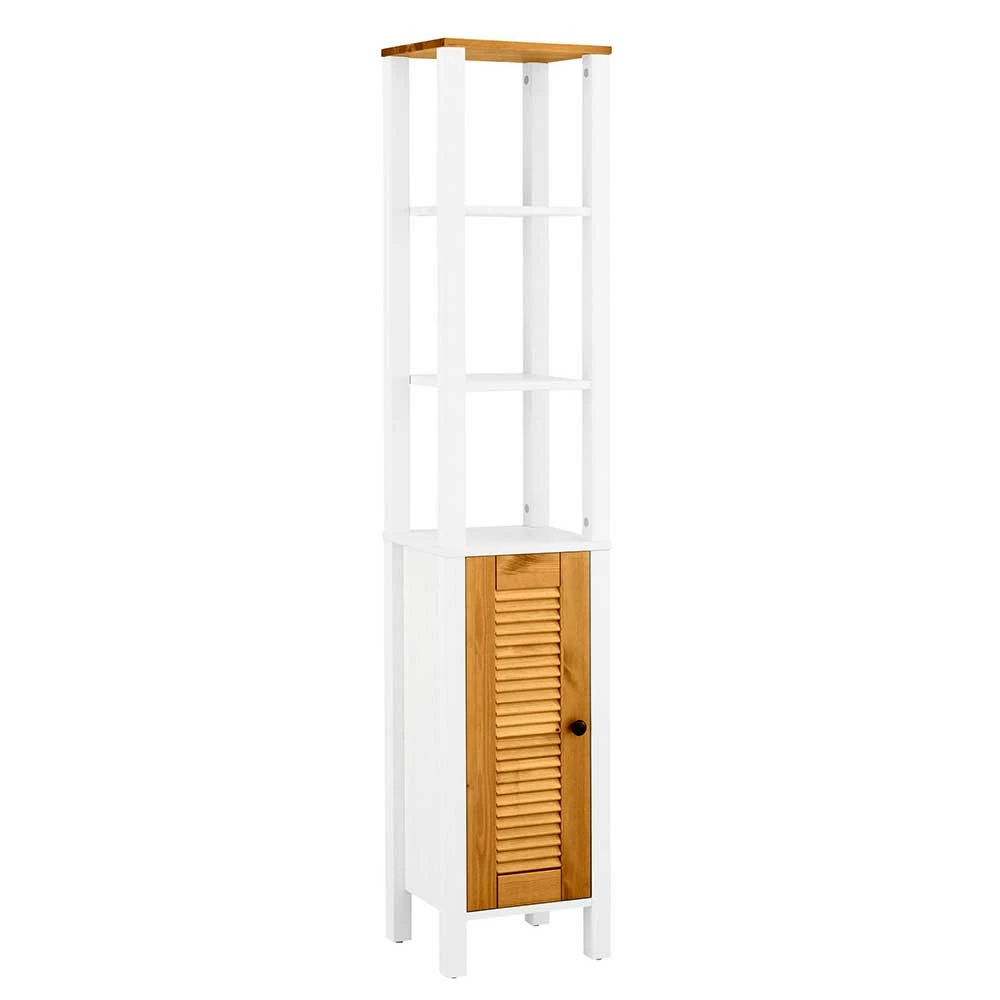 Badschrank In Weiß & Honig - Axdonira 2 Badschrank In Weiß & Honig - Axdonira – Bild 2