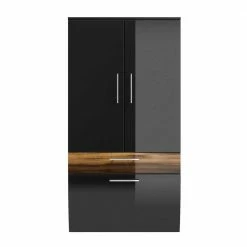 Breiter Bad Hochschrank Lieda In Hochglanz Anthrazit Walnuss 8 Breiter Bad Hochschrank Lieda In Hochglanz Anthrazit Walnuss -Noricas-shop breiter bad hochschrank hochglanz anthrazit walnuss 70cm breit wandmontage lieda 04