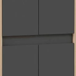Breiter Hochschrank Fürs Bad - Story -Noricas-shop breiter hochschrank fuers bad in anthrazit eiche hell 4 tuerig story 03