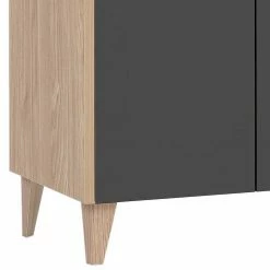 Breiter Hochschrank Fürs Bad - Story -Noricas-shop breiter hochschrank fuers bad in anthrazit eiche hell 4 tuerig story 04