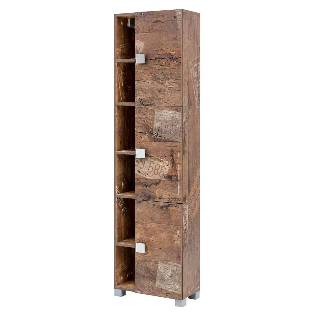 Design Bad Hochschrank Mit 6 Regalfächern - Arolina 1 Design Bad Hochschrank Mit 6 Regalfächern - Arolina
