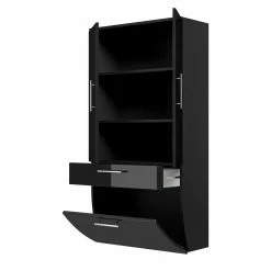 Doppeltüriger Bad Hochschrank Lieda Hängend -Noricas-shop doppeltueriger bad hochschrank haengend schublade und klappe breite 70cm lieda 05
