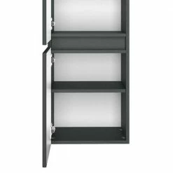 Grauer Badschrank 40x135x35 Cm - Cathyl 8 Grauer Badschrank 40x135x35 Cm - Cathyl -Noricas-shop grauer badschrank 40x135x35 cm fuer stand und wandmontage cathyl 03