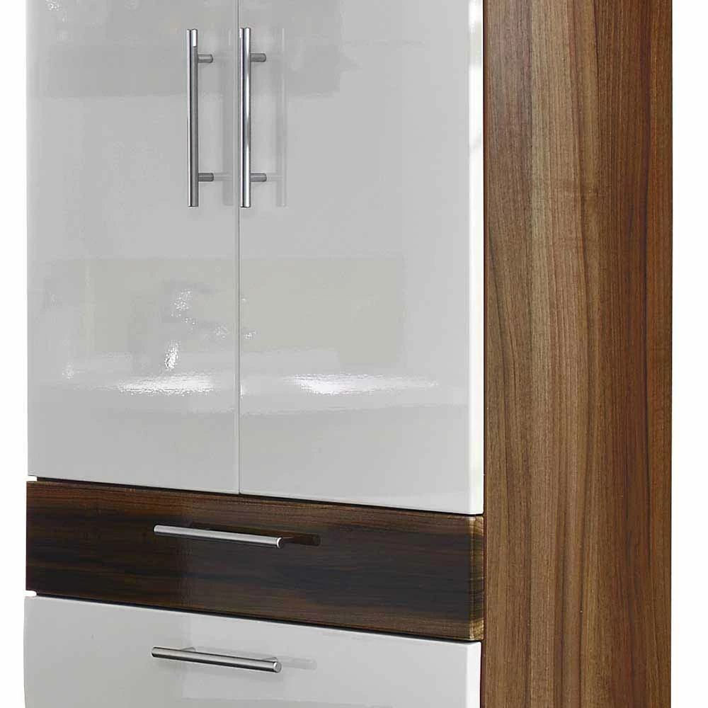 Hängender Bad Hochschrank Scotinus In Hochglanz Zweifarbig 3 Hängender Bad Hochschrank Scotinus In Hochglanz Zweifarbig – Bild 3