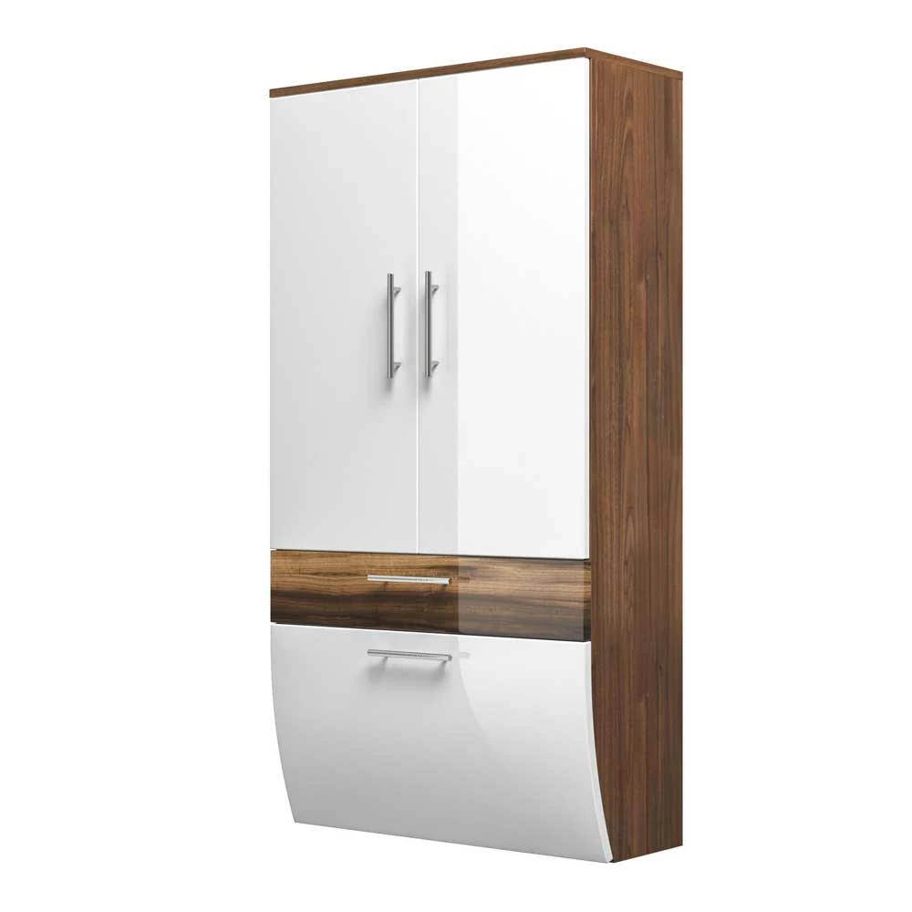 Hängender Bad Hochschrank Scotinus In Hochglanz Zweifarbig 1 Hängender Bad Hochschrank Scotinus In Hochglanz Zweifarbig