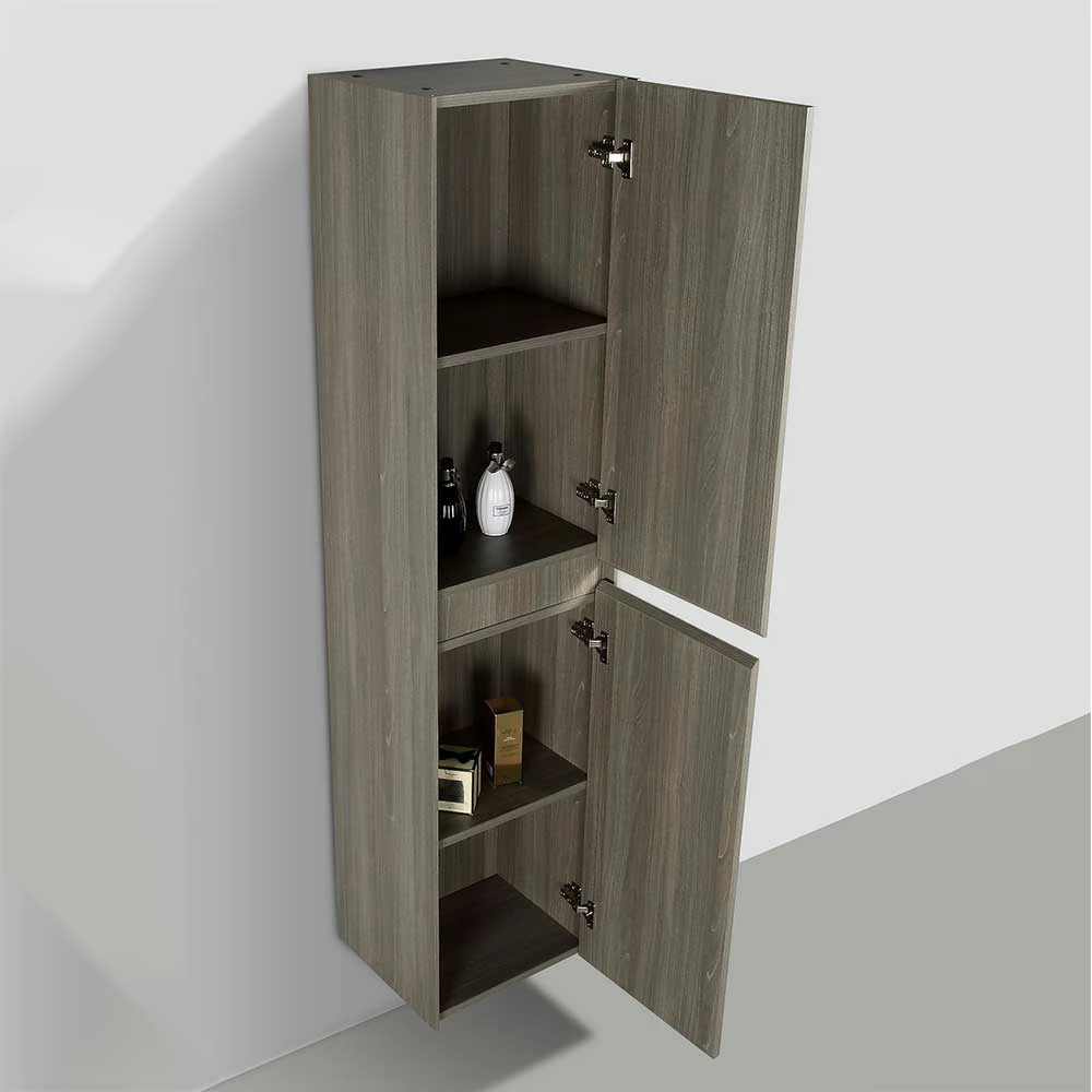 Hängender Bad-Hochschrank In Ahorn Grau - Smudina 3 Hängender Bad-Hochschrank In Ahorn Grau - Smudina – Bild 3