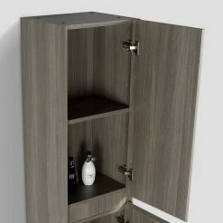 Hängender Bad-Hochschrank In Ahorn Grau - Smudina 10 Hängender Bad-Hochschrank In Ahorn Grau - Smudina -Noricas-shop haengender bad hochschrank in ahorn grau dekor 2 tuerig 40x170x35 smudina 04