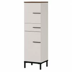 Halbhoher Badschrank In Hellgrau - Dolida