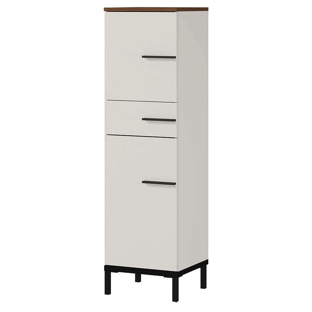 Halbhoher Badschrank In Hellgrau - Dolida 1 Halbhoher Badschrank In Hellgrau - Dolida