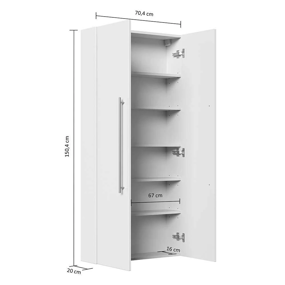 Hochglanz Badezimmerschrank Nur 20 Cm Tief - Nene 6 Hochglanz Badezimmerschrank Nur 20 Cm Tief - Nene – Bild 6