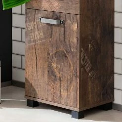 Hoher Badezimmerschrank Mit 3 Schubladen - Fleminos -Noricas-shop hoher badezimmerschrank mit 3 schubladen 2 tueren fleminos 05