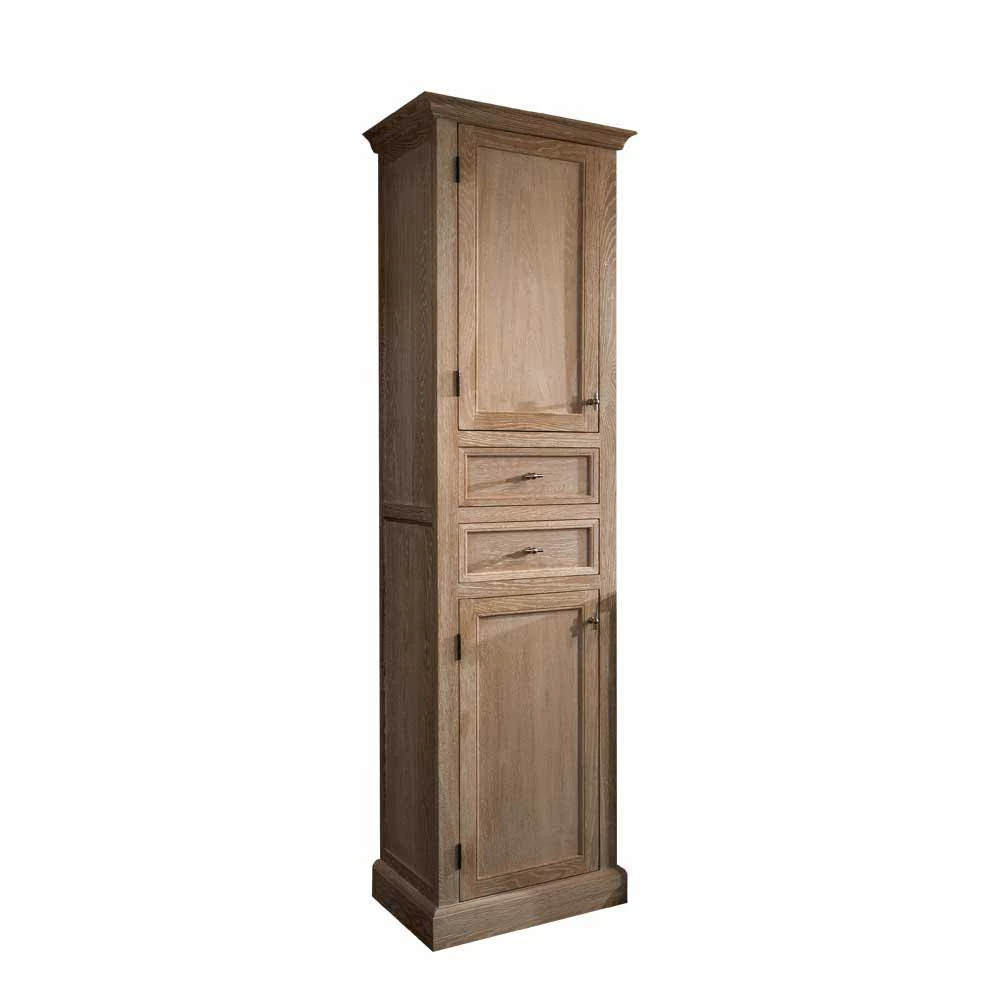 Landhausstil-Hochschrank Vish In Eiche Bianco 2 Landhausstil-Hochschrank Vish In Eiche Bianco – Bild 2