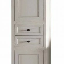 Massivholz Badschrank In Weiß Soilhull Aus Eiche -Noricas-shop massivholz badschrank in weiss aus eiche 200cm hoch soilhull 03