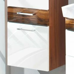 Midi Badschrank Badajoz Hängend -Noricas-shop midi badschrank haengend weiss walnuss hochglanz badajoz 02
