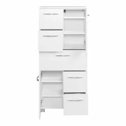 Midibadschrank In Weiß - Lartemo -Noricas-shop midibadschrank in weiss 60 cm breit lartemo 02