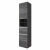 Moderner Bad Hochschrank In Eiche Grau - Nitusa