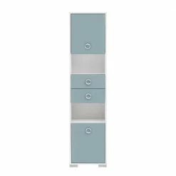 Moderner Bad Hochschrank In Hellem Blau - Greina -Noricas-shop moderner bad hochschrank in hellem blau weiss 41x172x33 cm greina 03