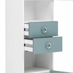 Moderner Bad Hochschrank In Hellem Blau - Greina -Noricas-shop moderner bad hochschrank in hellem blau weiss 41x172x33 cm greina 05