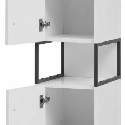 Moderner Badhochschrank In Weiß & Anthrazit - Ismilav -Noricas-shop moderner badhochschrank in weiss anthrazit 184 cm hoch ismilav 05