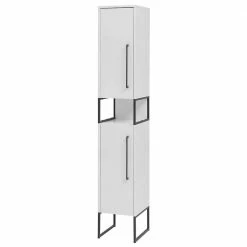 Moderner Badhochschrank In Weiß & Anthrazit - Ismilav