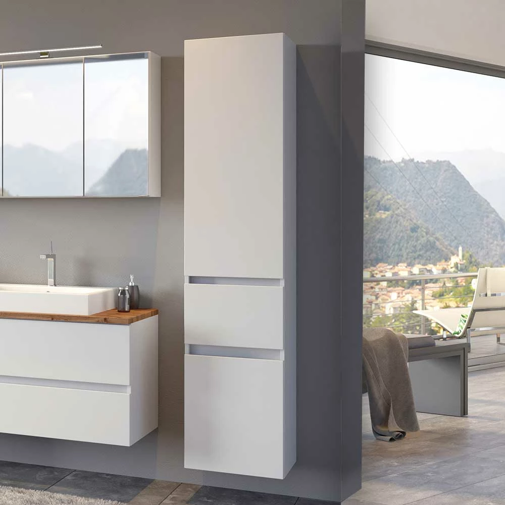 Moderner Hochschrank Fürs Bad 40x180x35 Cm - Misbonas 2 Moderner Hochschrank Fürs Bad 40x180x35 Cm - Misbonas – Bild 2