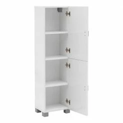 Moderner Schrank Fürs Bad 30x113x23 Cm - Arcello -Noricas-shop moderner schrank fuers bad 30x113x23 cm mit 2 tueren in weiss arcello 05