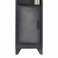 Schmaler Metallspind Niklas Mit 3 Türen -Noricas-shop schmaler metallspind 3 tueren schwarz niklas 04