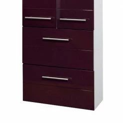 Schrank Laydia Für Bad -Noricas-shop schrank bad aubergine hochglanz laydia 03