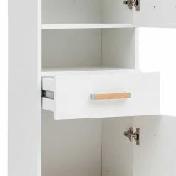 Skandi Bad Hochschrank In Weiß Glanz - Utiona 11 Skandi Bad Hochschrank In Weiß Glanz - Utiona -Noricas-shop skandi bad hochschrank in weiss glanz und eiche touchwood utiona 05
