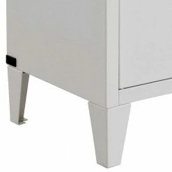 Spind-Design Schrank In Weiß - Montpa -Noricas-shop spind design schrank in weiss aus lackierter metall 1 tuerig montpa 03