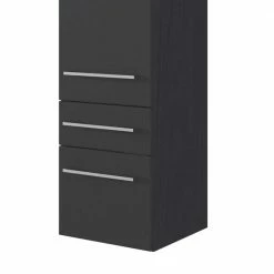 Wandmontage Midischrank Fürs Bad - Estregos -Noricas-shop wandmontage midischrank fuers bad in grau mit wildeiche 30x130x35 estregos 02