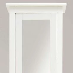 Weiß Lasierter Hochschrank Fürs Bad Mit Spiegel - Lousias -Noricas-shop weiss lasierter hochschrank fuers bad mit spiegel tuer aus kiefernholz lousias 03