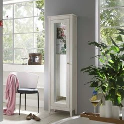 Weiß Lasierter Hochschrank Fürs Bad Mit Spiegel - Lousias -Noricas-shop weiss lasierter hochschrank fuers bad mit spiegel tuer aus kiefernholz lousias 04