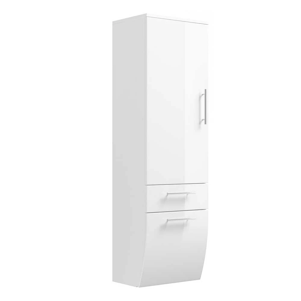 Weißer Bad Hängeschrank Klaudios Im Hochformat 40x135cm 2 Weißer Bad Hängeschrank Klaudios Im Hochformat 40x135cm – Bild 2