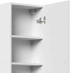 Weißer Hochglanz Badezimmerschrank Mit Tür - Nene I -Noricas-shop weisser hochglanz badezimmerschrank mit tuer fuer die wandmontage nene i 03