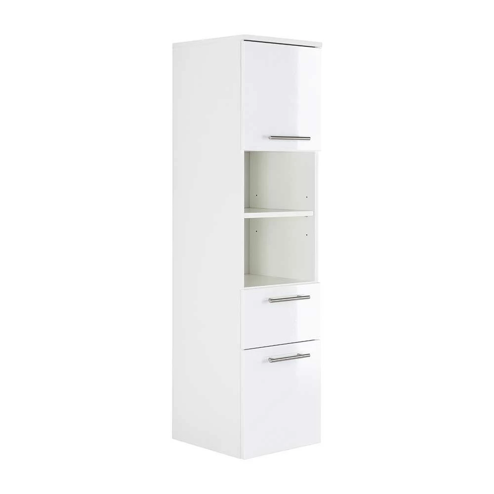 Weißer Hochglanz Badschrank Für Die Wand - Sondava I 2 Weißer Hochglanz Badschrank Für Die Wand - Sondava I – Bild 2