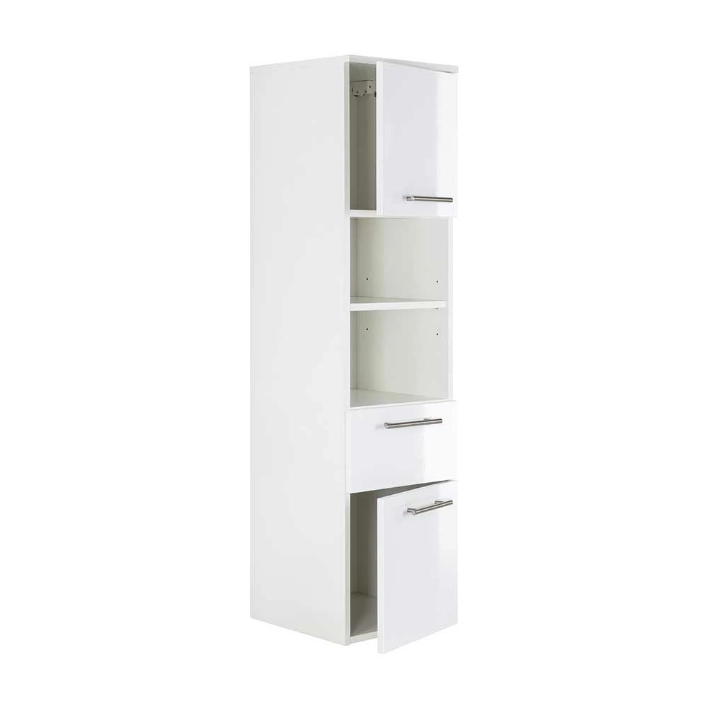 Weißer Hochglanz Badschrank Für Die Wand - Sondava I 4 Weißer Hochglanz Badschrank Für Die Wand - Sondava I – Bild 4