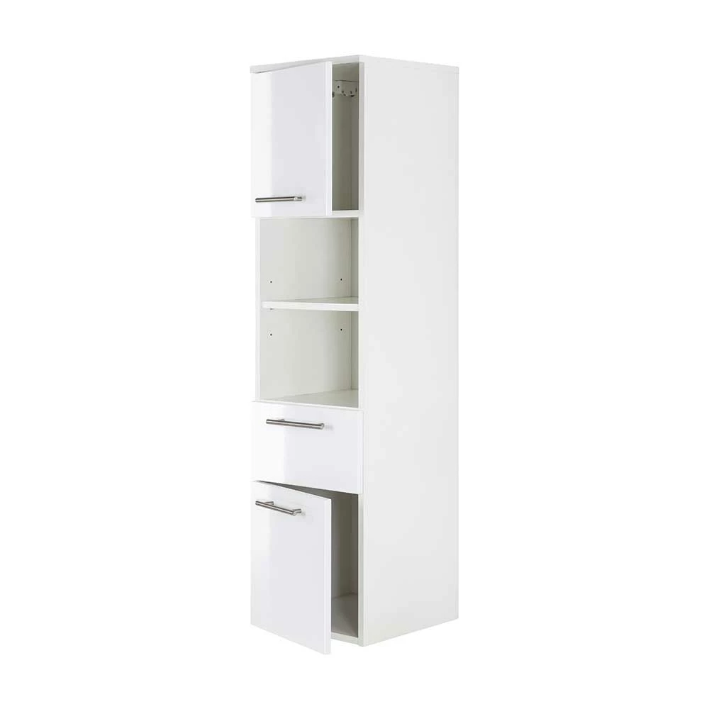 Weißer Hochglanz Badschrank Für Die Wand - Sondava I 5 Weißer Hochglanz Badschrank Für Die Wand - Sondava I – Bild 5
