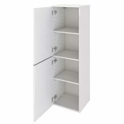 Weißer Midi Bad Schrank 40x130x35 Cm - Livendas -Noricas-shop weisser midi bad schrank 40x130x35 cm fuer stand und wandmontage livendas 02