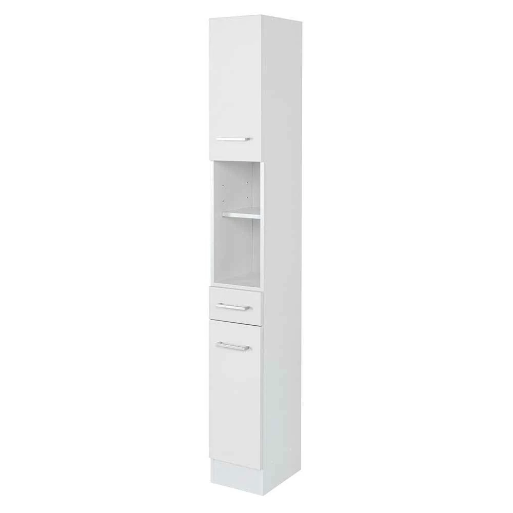 Weißer Stauraum Hochschrank Fürs Bad - Skiranov 1 Weißer Stauraum Hochschrank Fürs Bad - Skiranov
